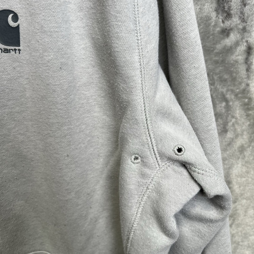 Carhartt Hoodie Mens 2XL Gray Relaxed Fit Full Zip Fleece Sweatshirt Workwear - Picture 5 of 8